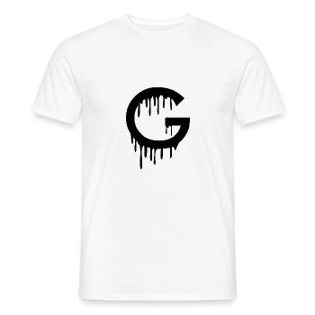 letter G - Men's T-Shirt - white - Front - AI Model Male 178 dark (178cm)