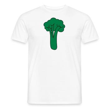 broccoli - Men's T-Shirt - white - Front - AI Model Male 178 dark (178cm)