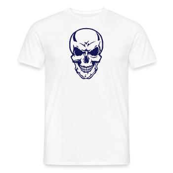 skull crane halloween 10225010 - Men's T-Shirt - white - Front - AI Model Male 178 dark (178cm)