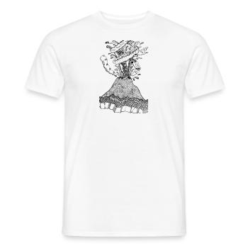 Volcano pattern - Men's T-Shirt - white - Front - AI Model Male 178 dark (178cm)