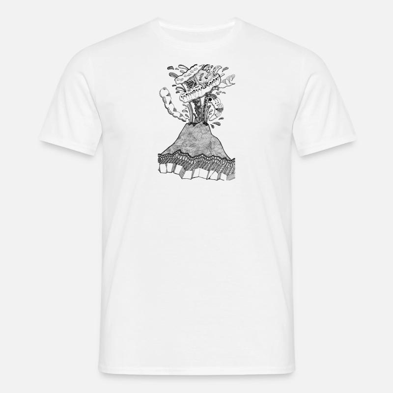Vulkan Muster - Männer T-Shirt - Weiß