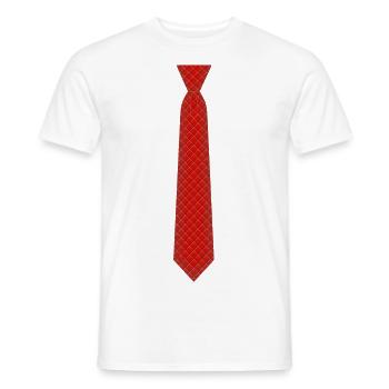 Red tie Royal - Men's T-Shirt - white - Front - AI Model Male 178 dark (178cm)