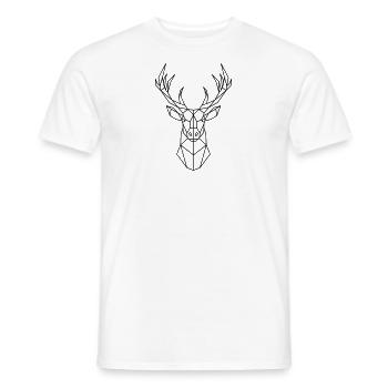 Geometrische Hirsche - Männer T-Shirt - Weiß - Vorne - AI Model Male 178 dark (178cm)