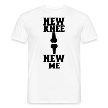 Neues Knie Neues Ich OP Operation Genesung - Männer T-Shirt - Weiß - Vorne - AI Model Male 178 dark (178cm)