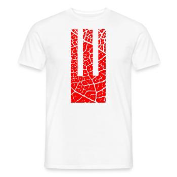 Rayures veines de feuilles - ornement déco - T-shirt homme - blanc - Devant - AI Model Male 178 dark (178cm)