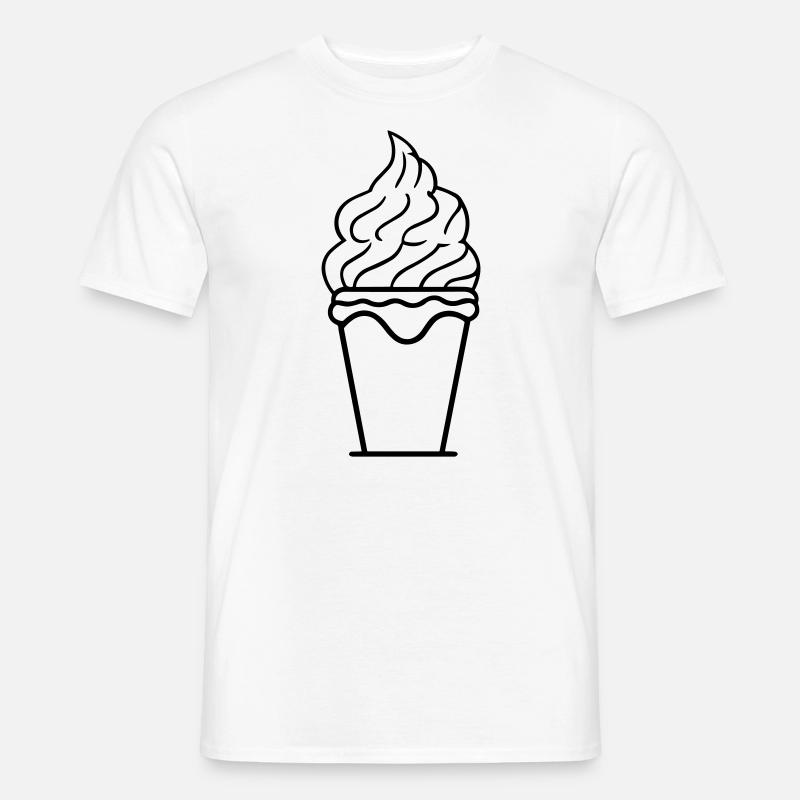 Eisbecher - Männer T-Shirt - Weiß