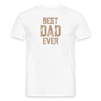 MEILLEUR PÈRE DE TOUS LES TEMPS - MEILLEUR PÈRE - ANNIVERSAIRE DE LA FÊTE DES PÈRES - T-shirt homme - blanc - Devant - AI Model Male 178 dark (178cm)