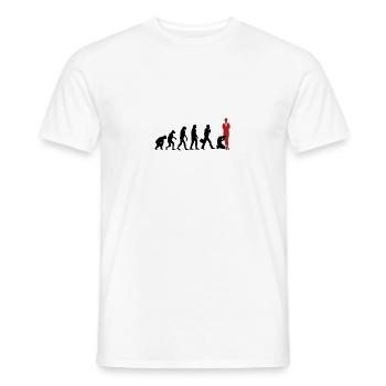 Entwicklung des Mannes in den letzten 100.000 Jahr - Männer T-Shirt - Weiß - Vorne - AI Model Male 178 dark (178cm)