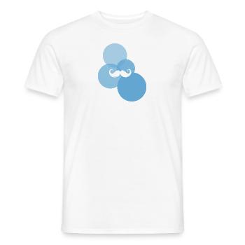 Mustache November - Men's T-Shirt - white - Front - AI Model Male 178 dark (178cm)