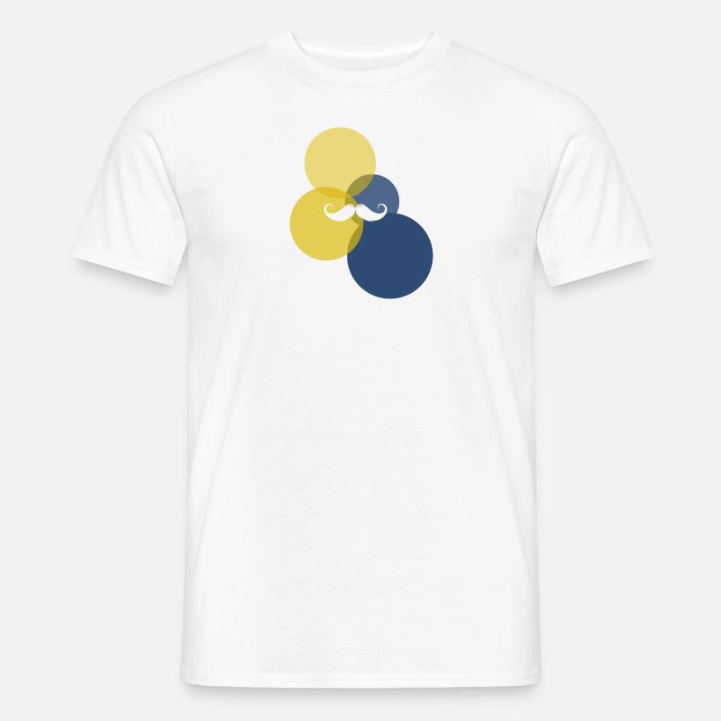 Gesichtsbehaarung Schnurrbart Baertig - Männer T-Shirt - Weiß