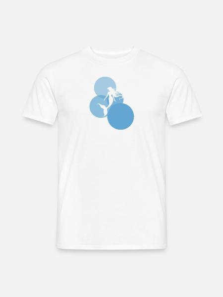 Flosse Seekuh Meerjungfrau - Männer T-Shirt - Weiß
