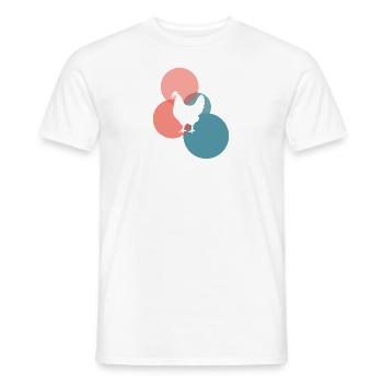 Chicken coop egg chicken - Men's T-Shirt - white - Front - AI Model Male 178 dark (178cm)