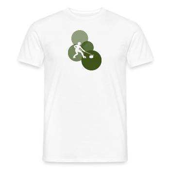 Curlingstock Curlingteam Curlingeisen - Men's T-Shirt - white - Front - AI Model Male 178 dark (178cm)