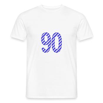 90. 90 YEARS. 90TH ANNIVERSARY. 90TH ANNIVERSARY. - Men's T-Shirt - white - Front - AI Model Male 178 dark (178cm)