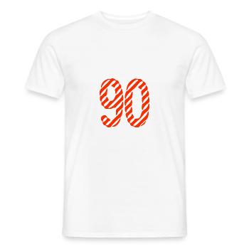 90. 90 ANS. 90e ANNIVERSAIRE. ANNIVERSAIRE 90 ANS. - T-shirt homme - blanc - Devant - AI Model Male 178 dark (178cm)