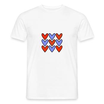 JOYEUX ANNIVERSAIRE. HAPPY BIRTHDAY. ANNIVERSAIRE. - T-shirt homme - blanc - Devant - AI Model Male 178 dark (178cm)