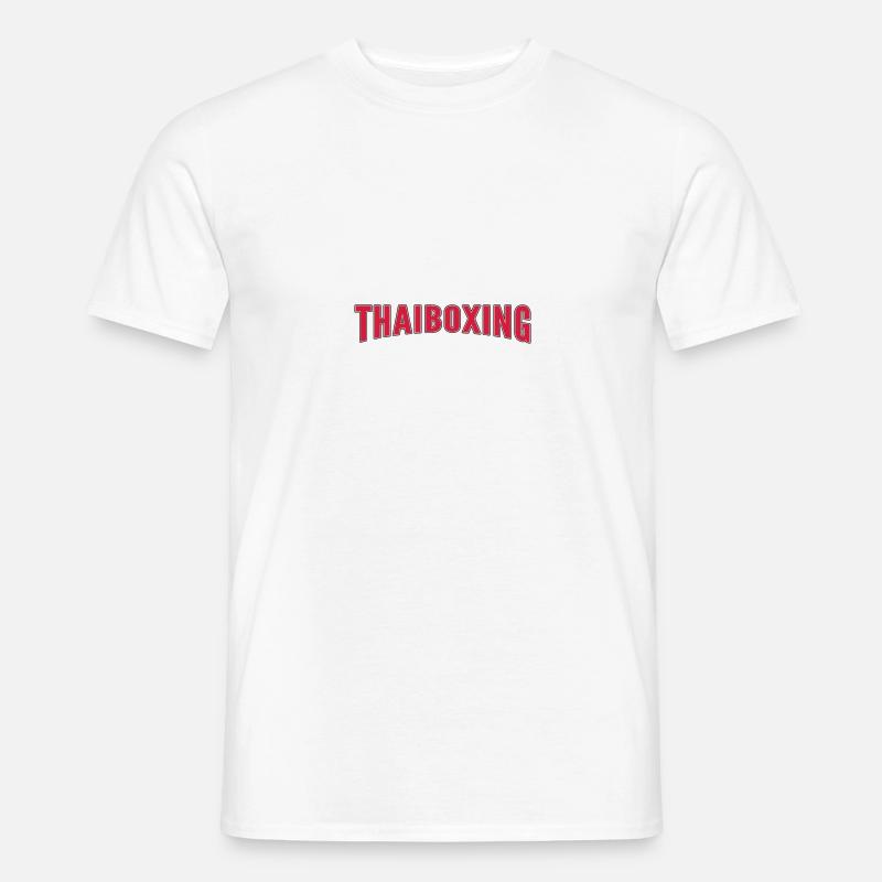 Thaiboxing - Männer T-Shirt - Weiß