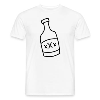 Flasche mit Schnaps - Männer T-Shirt - Weiß - Vorne - AI Model Male 178 dark (178cm)