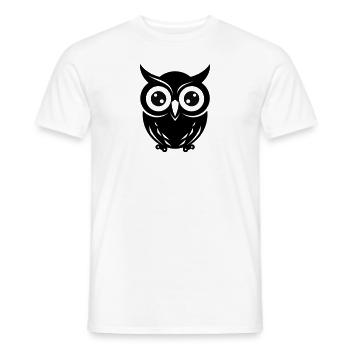Owl - Men's T-Shirt - white - Front - AI Model Male 178 dark (178cm)