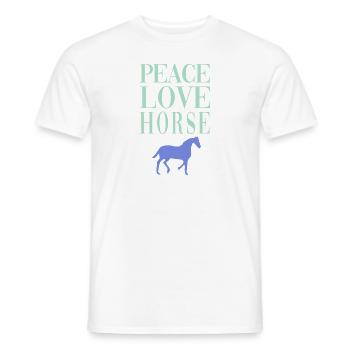 Horse Tee, Animal Lover Shirt, Horse Coach Tee - T-shirt homme - blanc - Devant - AI Model Male 178 dark (178cm)