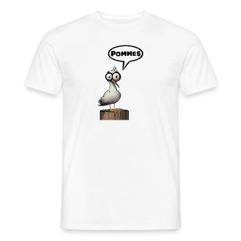 Seagull Funny Meme - Men's T-Shirt - white - Front - AI Model Male 178 dark (178cm)