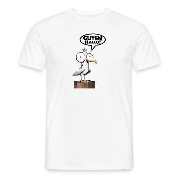 Hello Funny Saying Funny Saying - Men's T-Shirt - white - Front - AI Model Male 178 dark (178cm)