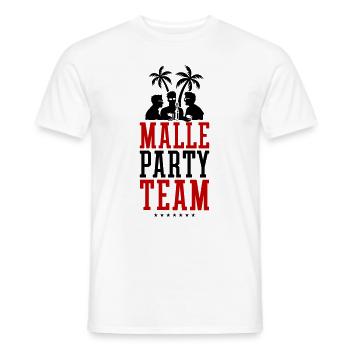 Malle Party Team Urlaub Mallorca - Männer T-Shirt - Weiß - Vorne - AI Model Male 178 dark (178cm)