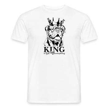 DOGUE de Bordeaux Roi Chien Disant Chiens Wilsigns - T-shirt homme - blanc - Devant - AI Model Male 178 dark (178cm)
