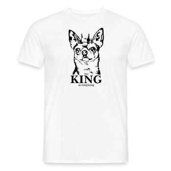Chihuahua Roi de tout Chiens Chien Wilsigns - T-shirt homme - blanc - Devant - AI Model Male 178 dark (178cm)