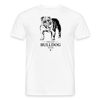 Maman bouledogue anglais bouledogue chiens Wilsigns - T-shirt homme - blanc - Devant - AI Model Male 178 dark (178cm)