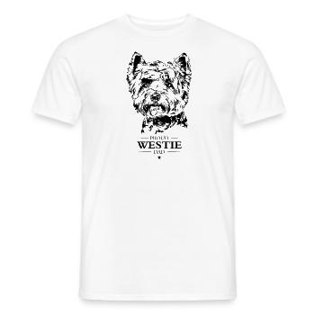 Westie Dad Dogs West Highland Terrier Wilsigns - T-shirt homme - blanc - Devant - AI Model Male 178 dark (178cm)