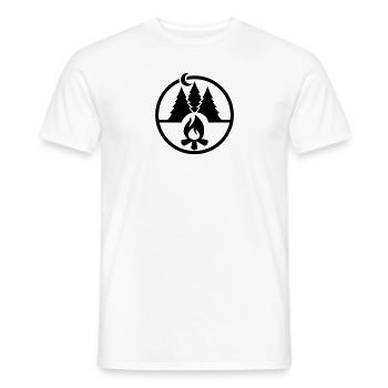 Camping - Männer T-Shirt - Weiß - Vorne - AI Model Male 178 dark (178cm)