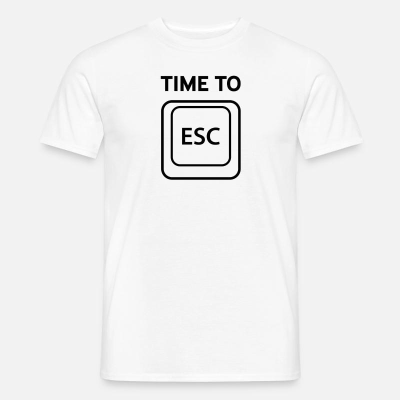 Time To Escape - Black - Männer T-Shirt - Weiß
