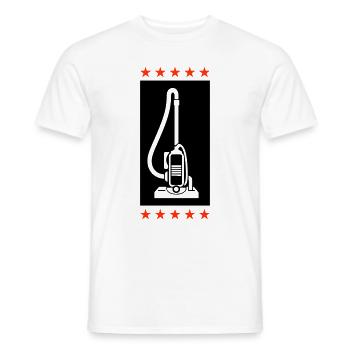 Nettoyage de l’aspirateur - T-shirt homme - blanc - Devant - AI Model Male 178 dark (178cm)