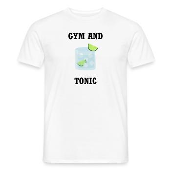 Gym et Tonique - T-shirt homme - blanc - Devant - AI Model Male 178 dark (178cm)