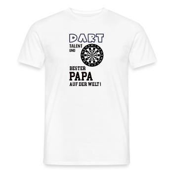 Dart Spieler Darter Papa Vater Mann Darts Spiel - Männer T-Shirt - Weiß - Vorne - AI Model Male 178 dark (178cm)