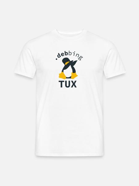 Dabbing Pinguin .debbing Tux - Männer T-Shirt - Weiß