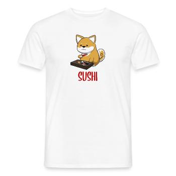 Shiba Inu Chien Sushi Japon Akita I Cadeau - T-shirt homme - blanc - Devant - AI Model Male 178 dark (178cm)