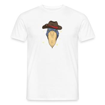 Shoebill Bird Ornithologist Forest I Gift - Men's T-Shirt - white - Front - AI Model Male 178 dark (178cm)