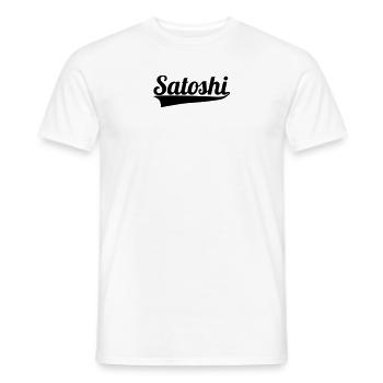Satoshi Nakamoto - Männer T-Shirt - Weiß - Vorne - AI Model Male 178 dark (178cm)