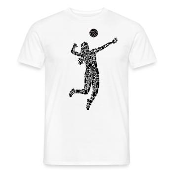 Volleyballspielerin Symbole Mädchen Volleyball - Männer T-Shirt - Weiß - Vorne - AI Model Male 178 dark (178cm)