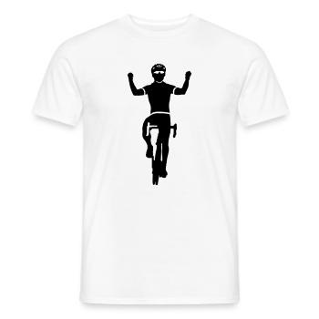 Rennrad - Men's T-Shirt - white - Front - AI Model Male 178 dark (178cm)