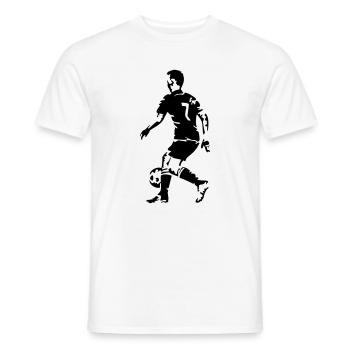 football - Men's T-Shirt - white - Front - AI Model Male 178 dark (178cm)