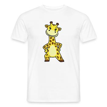 Girafe - T-shirt homme - blanc - Devant - AI Model Male 178 dark (178cm)