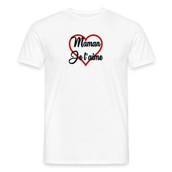 MOTHER'S DAY. HAPPY MOTHER'S DAY - Men's T-Shirt - white - Front - AI Model Male 178 dark (178cm)
