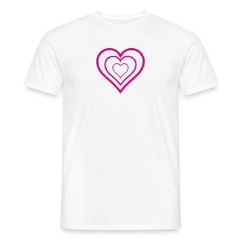 HERZ. VIELEN DANK. GELIEBTE. MEISTER. DANKE HERRIN. - Männer T-Shirt - Weiß - Vorne - AI Model Male 178 dark (178cm)