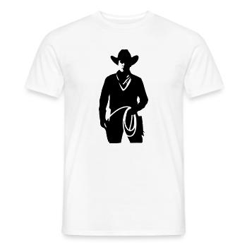 Einsame Cowboy-Silhouette - Männer T-Shirt - Weiß - Vorne - AI Model Male 178 dark (178cm)