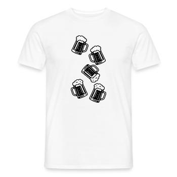 Beer Glass Beer Beer Mug Icon - Men's T-Shirt - white - Front - AI Model Male 178 dark (178cm)