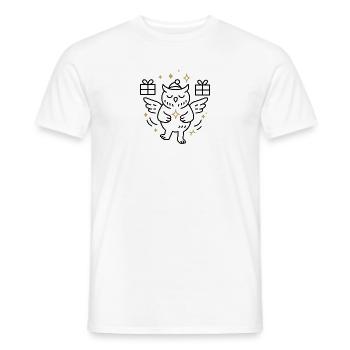 Magical Owl Joy with Stars - Men's T-Shirt - white - Front - AI Model Male 178 dark (178cm)