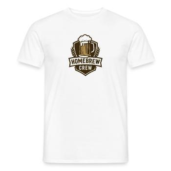 Emblème de l’équipe de la brasserie à domicile - T-shirt homme - blanc - Devant - AI Model Male 178 dark (178cm)
